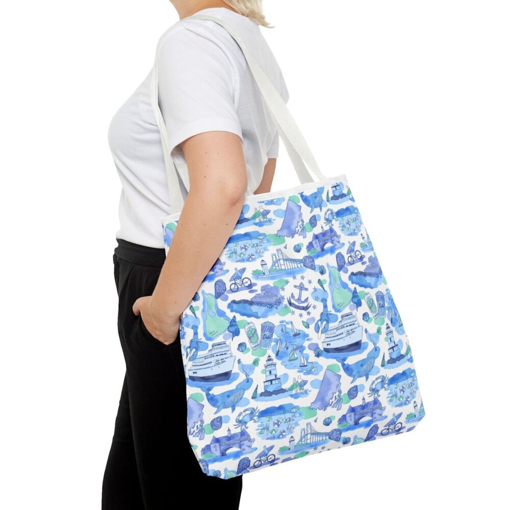 Tote Bag-Rhode Island Ocean State of Mind Dress